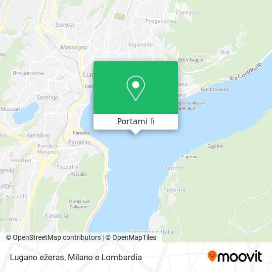 Mappa Lugano ežeras