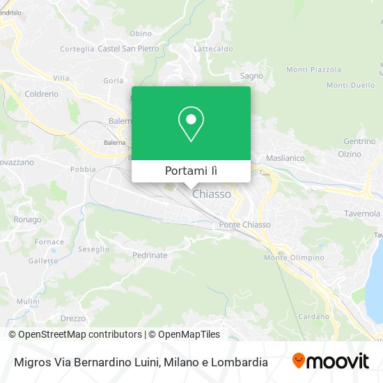 Mappa Migros Via Bernardino Luini