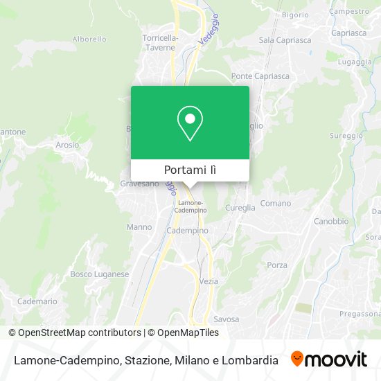 Mappa Lamone-Cadempino, Stazione