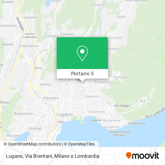 Mappa Lugano, Via Brentani