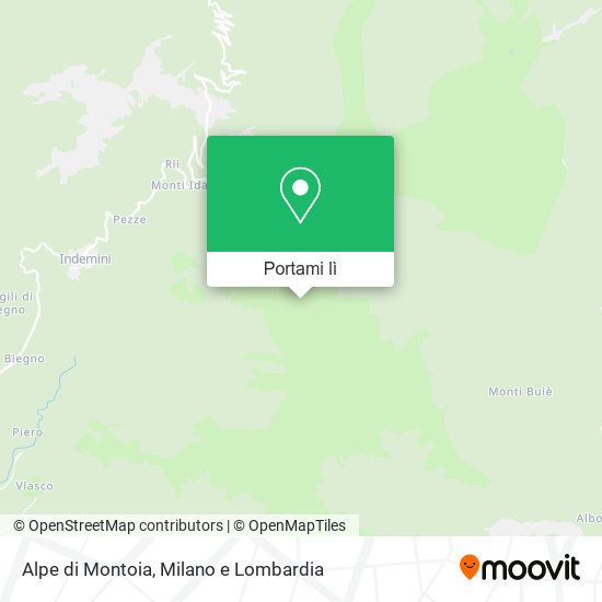 Mappa Alpe di Montoia