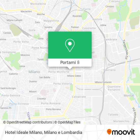 Mappa Hotel Ideale Milano