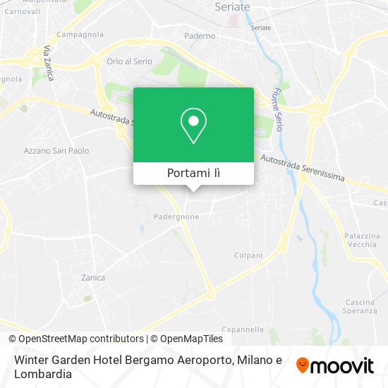 Mappa Winter Garden Hotel Bergamo Aeroporto