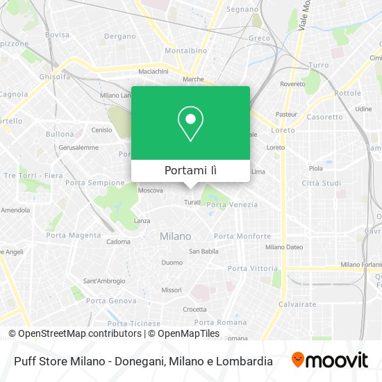 Mappa Puff Store Milano - Donegani