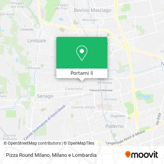 Mappa Pizza Round Milano