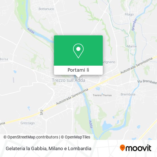 Mappa Gelateria la Gabbia