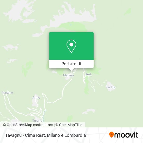 Mappa Tavagnù - Cima Rest