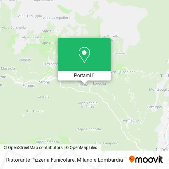Mappa Ristorante Pizzeria Funicolare
