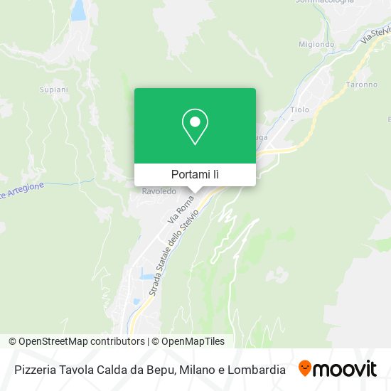 Mappa Pizzeria Tavola Calda da Bepu