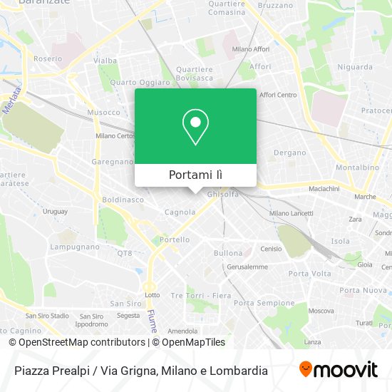 Mappa Piazza Prealpi / Via Grigna