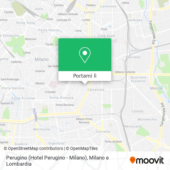 Mappa Perugino (Hotel Perugino - Milano)