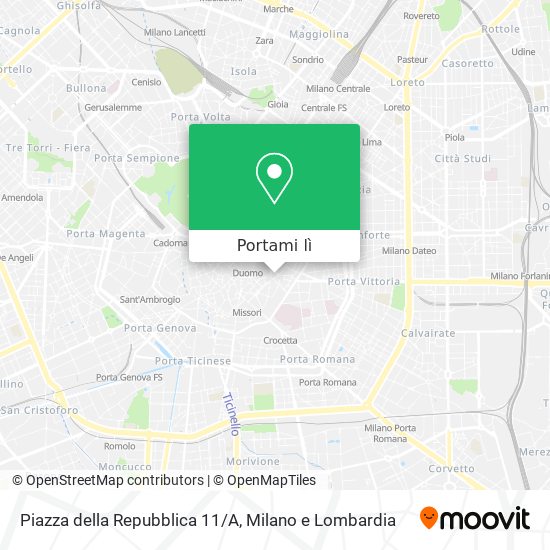 Mappa Piazza della Repubblica 11/A