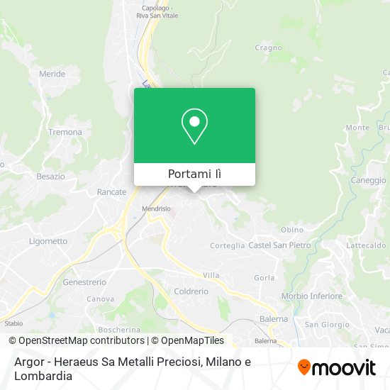 Mappa Argor - Heraeus Sa Metalli Preciosi