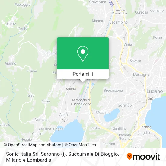 Mappa Sonic Italia Srl, Saronno (i), Succursale Di Bioggio