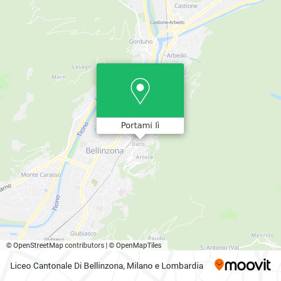 Mappa Liceo Cantonale Di Bellinzona