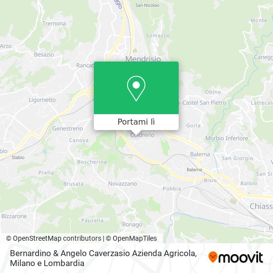 Mappa Bernardino & Angelo Caverzasio Azienda Agricola