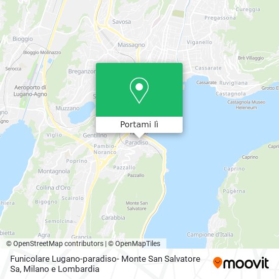 Mappa Funicolare Lugano-paradiso- Monte San Salvatore Sa