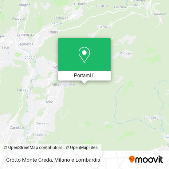 Mappa Grotto Monte Creda