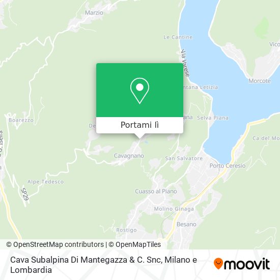 Mappa Cava Subalpina Di Mantegazza & C. Snc