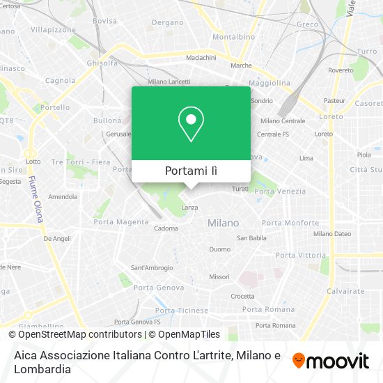 Mappa Aica Associazione Italiana Contro L'artrite