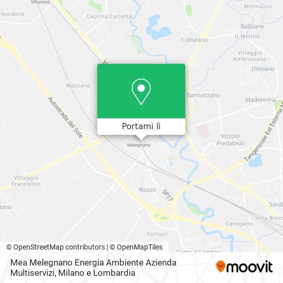Mappa Mea Melegnano Energia Ambiente Azienda Multiservizi