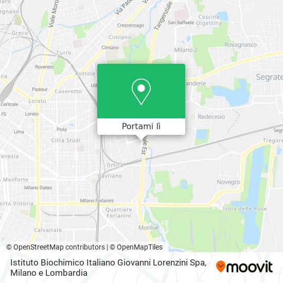 Mappa Istituto Biochimico Italiano Giovanni Lorenzini Spa