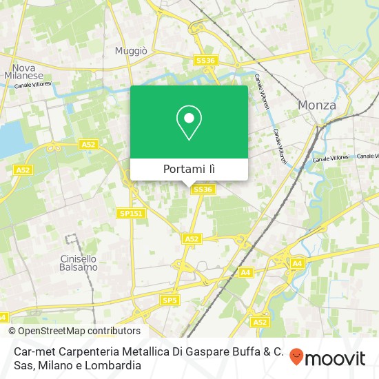 Mappa Car-met Carpenteria Metallica Di Gaspare Buffa & C. Sas