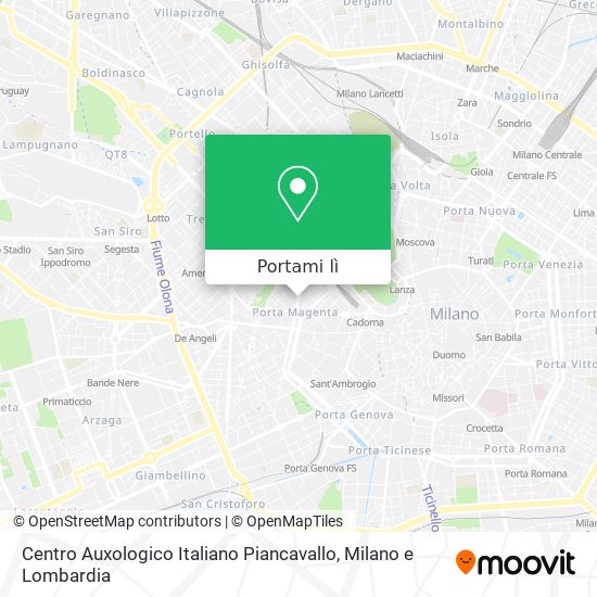 Mappa Centro Auxologico Italiano Piancavallo