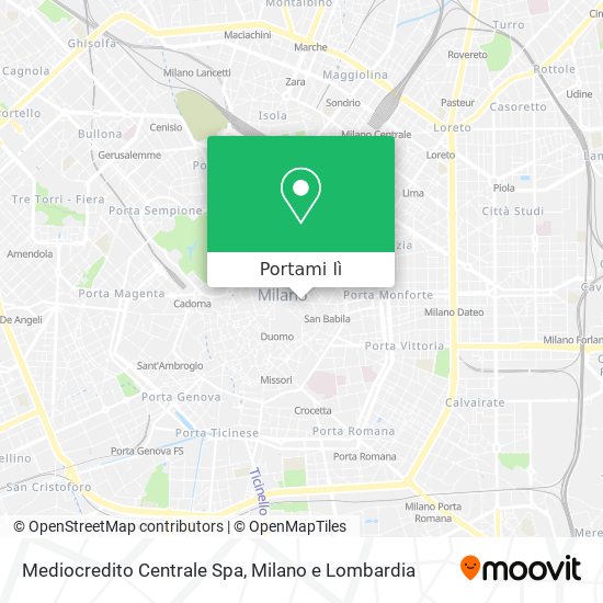 Mappa Mediocredito Centrale Spa