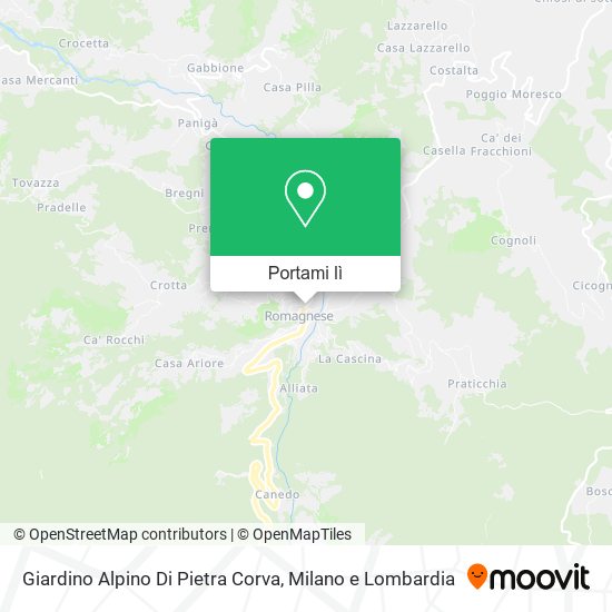 Mappa Giardino Alpino Di Pietra Corva