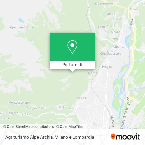 Mappa Agriturismo Alpe Archia