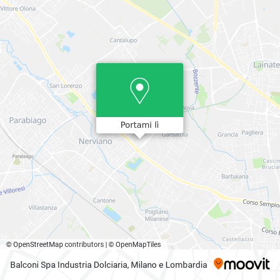 Mappa Balconi Spa Industria Dolciaria