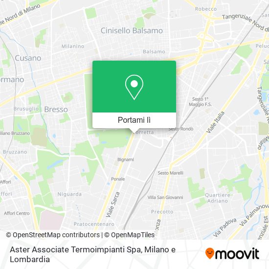 Mappa Aster Associate Termoimpianti Spa