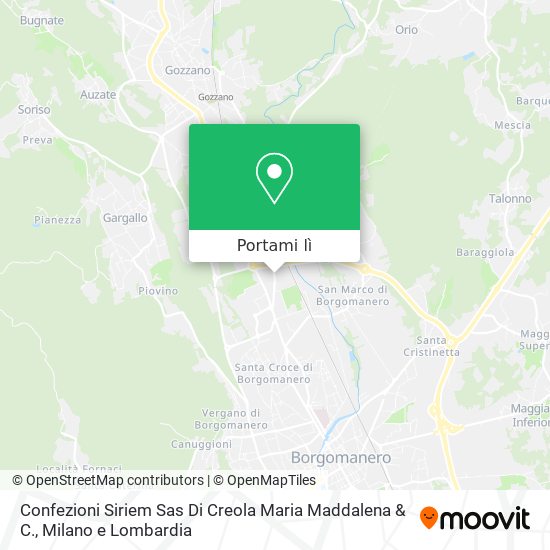 Mappa Confezioni Siriem Sas Di Creola Maria Maddalena & C.