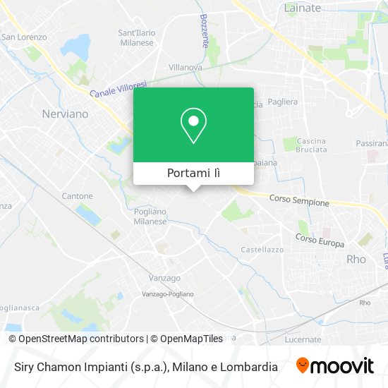 Mappa Siry Chamon Impianti (s.p.a.)