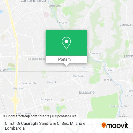 Mappa C.m.t. Di Casiraghi Sandro & C. Snc