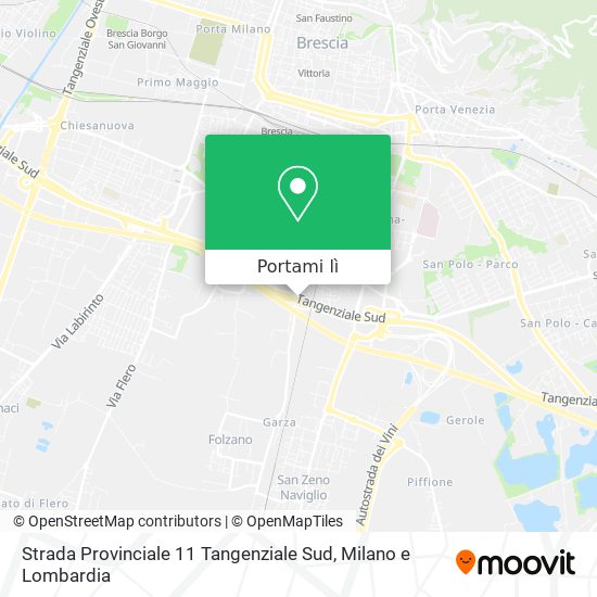 Mappa Strada Provinciale 11 Tangenziale Sud