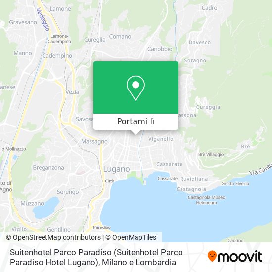 Mappa Suitenhotel Parco Paradiso (Suitenhotel Parco Paradiso Hotel Lugano)