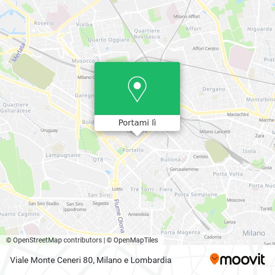 Mappa Viale Monte Ceneri 80