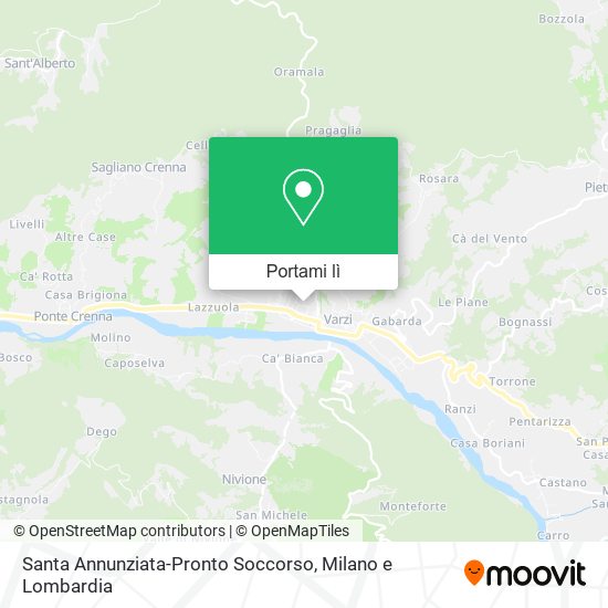 Mappa Santa Annunziata-Pronto Soccorso