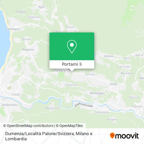 Mappa Dumenza / Località Palone / Svizzera