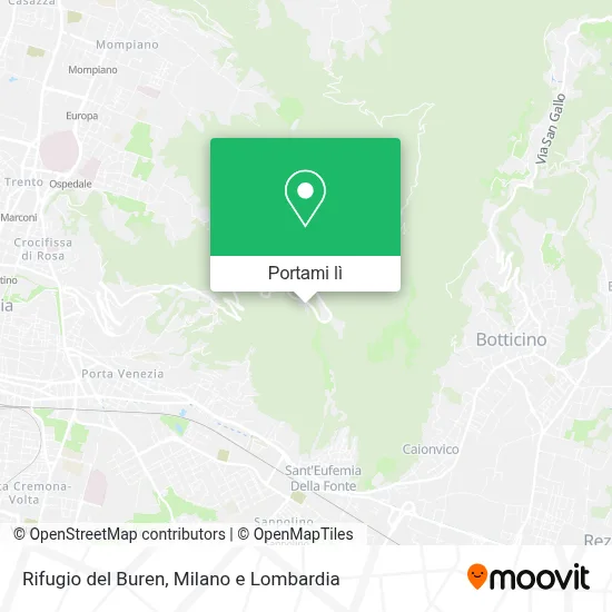 Mappa Rifugio del Buren