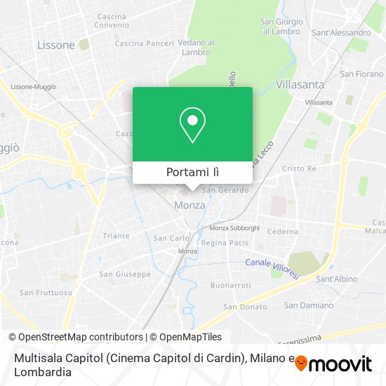 Mappa Multisala Capitol (Cinema Capitol di Cardin)
