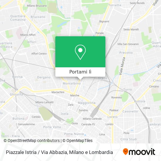 Mappa Piazzale Istria / Via Abbazia
