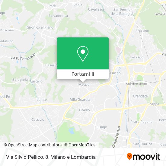 Mappa Via Silvio Pellico, 8