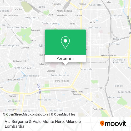 Mappa Via Bergamo & Viale Monte Nero