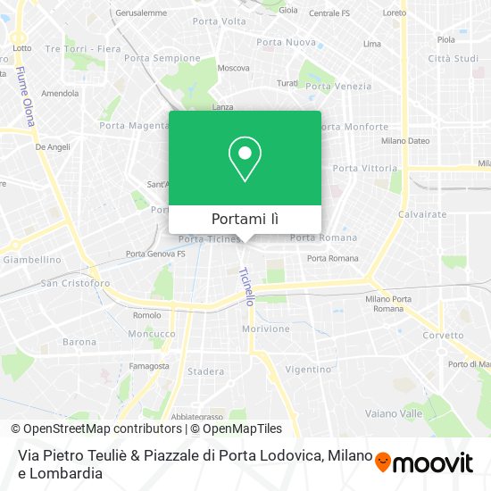 Mappa Via Pietro Teuliè & Piazzale di Porta Lodovica
