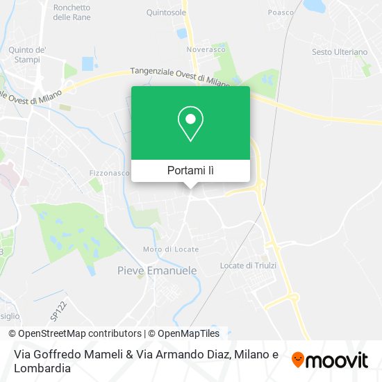 Mappa Via Goffredo Mameli & Via Armando Diaz