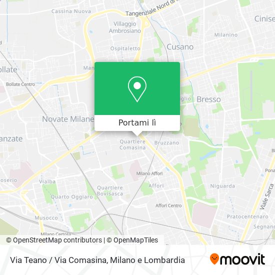 Mappa Via Teano / Via Comasina
