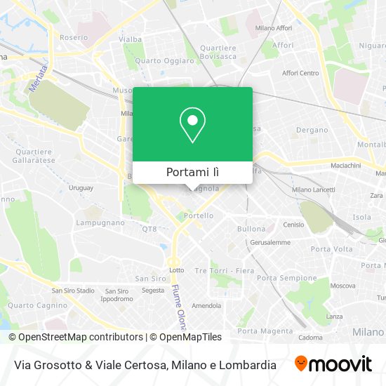 Mappa Via Grosotto & Viale Certosa